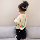 Cute Silicone Donut Round Crossbody Bag Kids Rainbow Mini Handbags (Green)