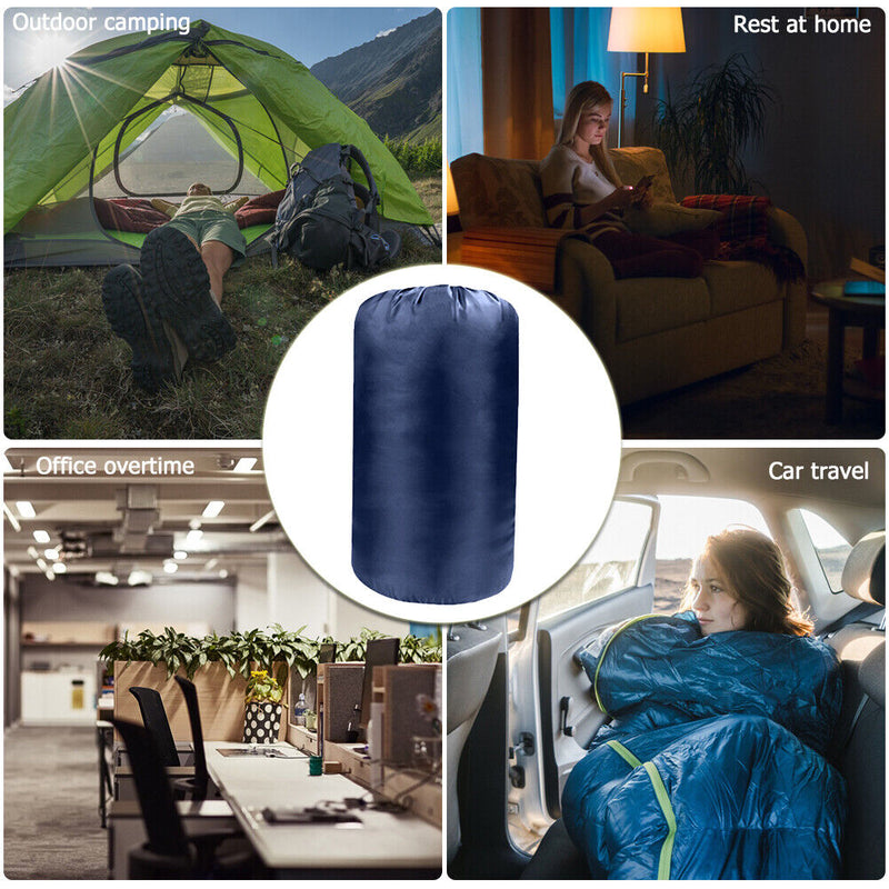Ultralight Outdoor Sleeping Bag 4 Season Travel Sleeping Bag (Navy Blue)