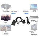 VGA Male To HDMI-compatible Output 1080P HD Audio AV HDTV Video Adapter G2 hot.