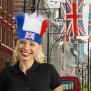 Red White Blue Headband Wig Union Jack Flag Head Covers Jubilee Hats