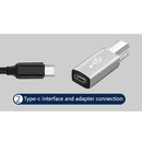 USB C Female to USB B Male Adapter for Printer Scanner MIDI Controller Keyboard