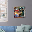 Wood Sticks Photo Canvas Oil Painting Artworks Display Frame (24x24cm)