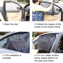 1pcs front + 1pcs rear magnetic sunshade and UV proof window sunshade