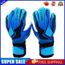 Latex Finger Protection Goalkeeper Gloves Training Goalie Gloves (Blue 6)