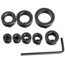 8pcs Drill Bit Shaft Depth Stop Collar Woodworking Locator Tool Accessories Set