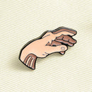 Cartoon Hand Enamel Lapel Badges Causal Brooches Pin for Women Men (XZ2626)