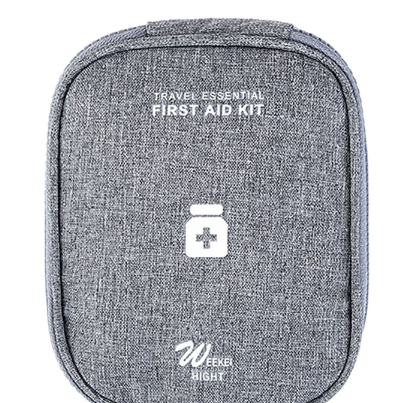Outdoor First Aid Kit Bag Portable Medicine Storage Case (Grey 14x11cm) Newly