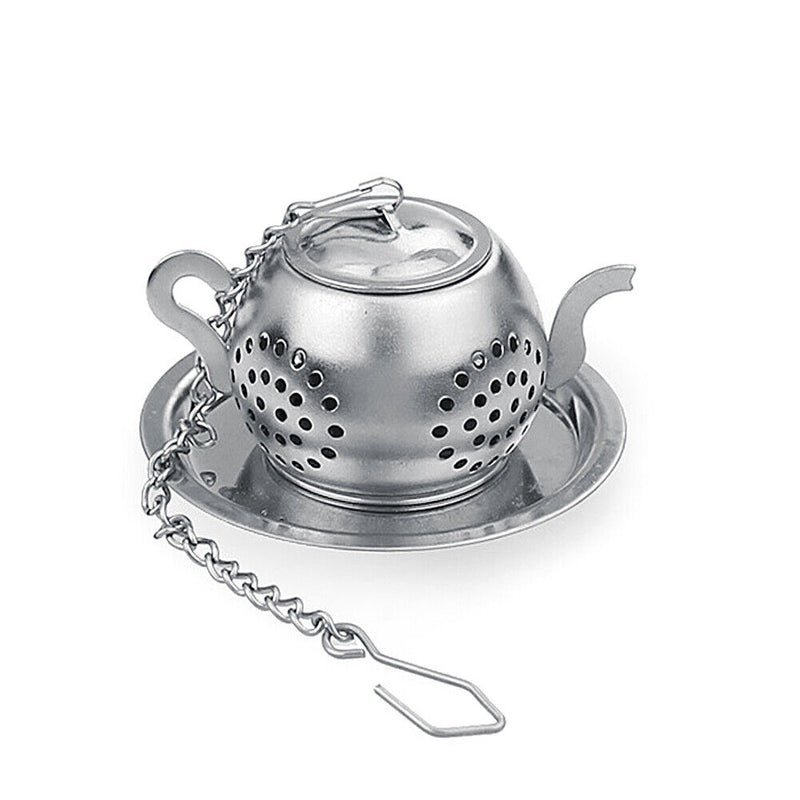 Stainless Steel Teapot Tea Leaf Infuser Tray Spice Strainer Herbal Filter Newly