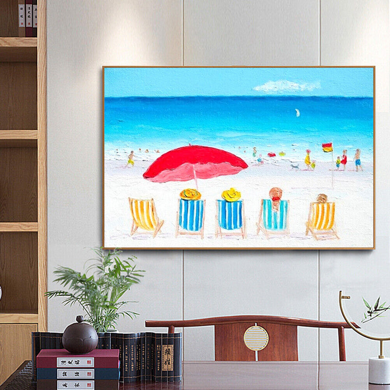 Painting By Numbers DIY Beautiful Beach Wall Picture Hand Painted Handwork