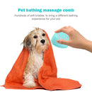Bathroom Pet Dog Bath Massage Brush Puppy Cleaning Brushes Comb (Blue) Newly