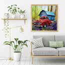 Handmade Red Car 5D DIY Full Round Drill Drawing Kit Diamond Painting Ornaments