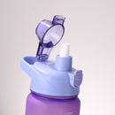 Outdoor Water Bottle with Straw BPA Free Gradient Drinking Cup (Purple) Newly