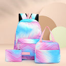 #A Tie Dye Ink Backpack Student Schoolbag Waterproof Laptop Bookbag Pencil Case