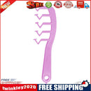 Z Shape Hair Slit Comb Curly Bangs Styling Puff Hair Brush Beauty (Purple)