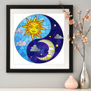 5D DIY Sun Moon Full Round Drill Diamond Painting Kit Mosaic Craft (A3347) Newly