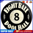 Round Plate Eight Ball Pool Hall Metal Tin Sign Plaque for Bar Pub Club