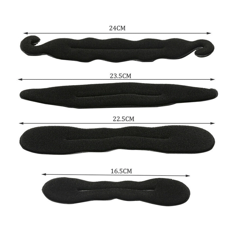 DIY Bun Updo Ponytail Maker Sponge Hair Braid Tool Set Donut Foam Twist