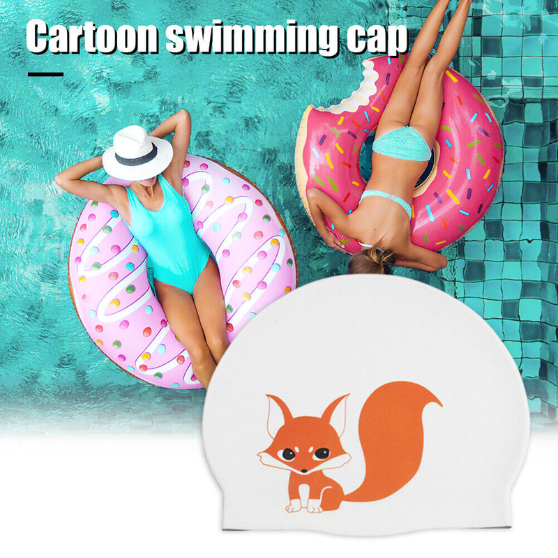 Swimming Caps Waterproof Swim Pool Cap Ear Protect Silicone Diving Hat for Gi