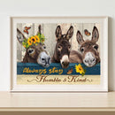 Three Donkeys Acrylic Drawing DIY Oil Paint by Numbers Hand Painted Home Decor