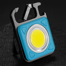 USB Keychain Mini Flashlight Pocket Outdoor Camping Working Light Corkscrew