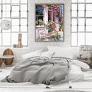 Window Bicycle Canvas Painted Oil Paint By Numbers Wall Art Modern Bedroom Decor
