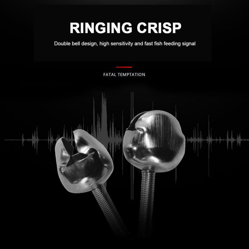 10pcs/Set Luminous Twin Bells Fishing Bite Alarms Portable Fishing Tackle