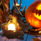 #A Ghost Pumpkin Candlestick Art Crafts Ornaments Halloween Desktop for Living R