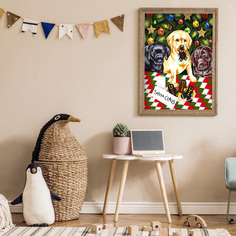 Diamond Painting 5D DIY Christmas Dog Full Round Drill Rhinestone Picture