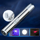 3 in1 Mini Multifunction USB Rechargeable LEDs UV Torch Flashlight Lamps Pens
