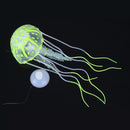 Simulation Artificial Jellyfish Glowing Aquarium Fish Tank Decor(Yellow)