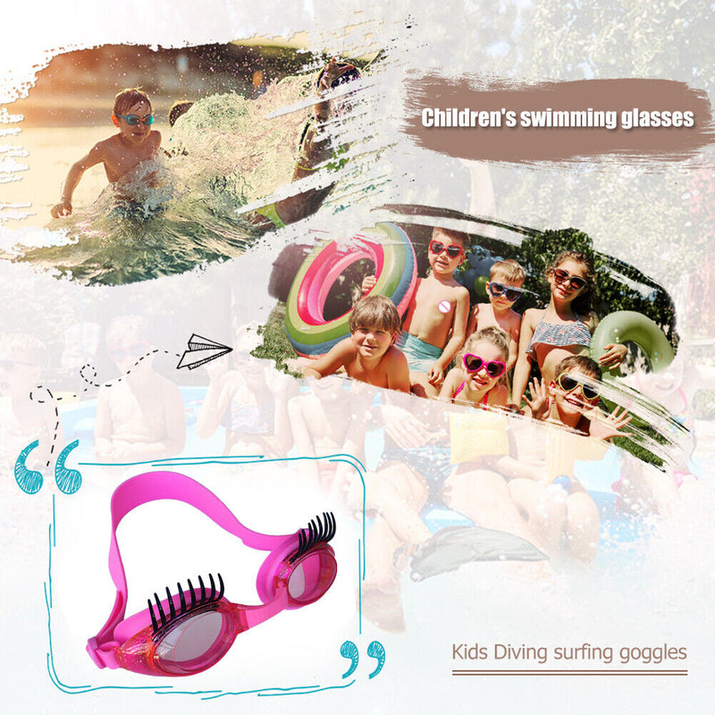 Childrens Swimming Goggles Cartoon Waterproof Anti Fog Eyewear Glasses (C) Newly