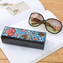 DIY Leather Diamond Painting Glasses Storage Case Mosaic Kit (Q32 Flower) Newly