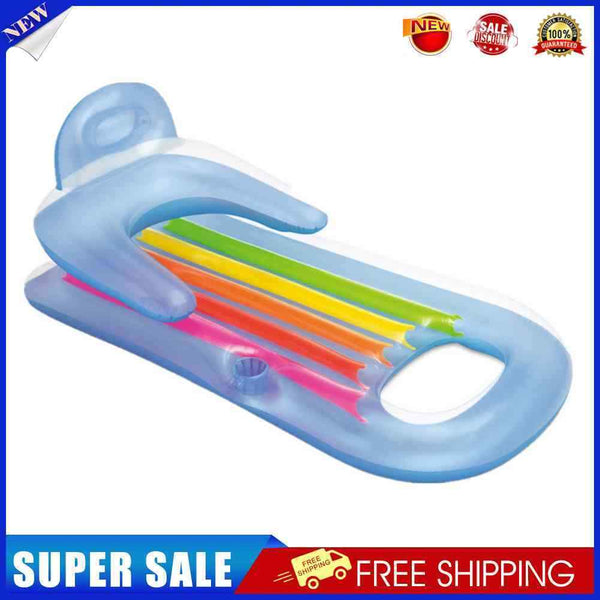 #A Swimming Pool Lounge Chair Water Inflatable Floating Row Air Mat Beach Equipm