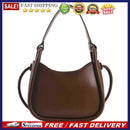 Ladies Designer Zipper Handbag Party Solid Color Crescent Shape Shoulder Bag