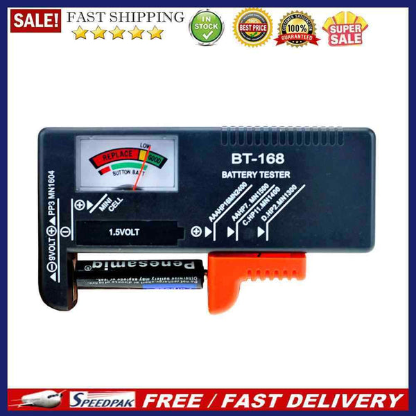 BT-168 Battery Capacity Tester Load Check AAA 9V 1.5V Button Cell Diagnosti