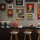 Old Man Riding Motorbike Metal Sign Plaque Wall Posters Decor for Home (B) Newly