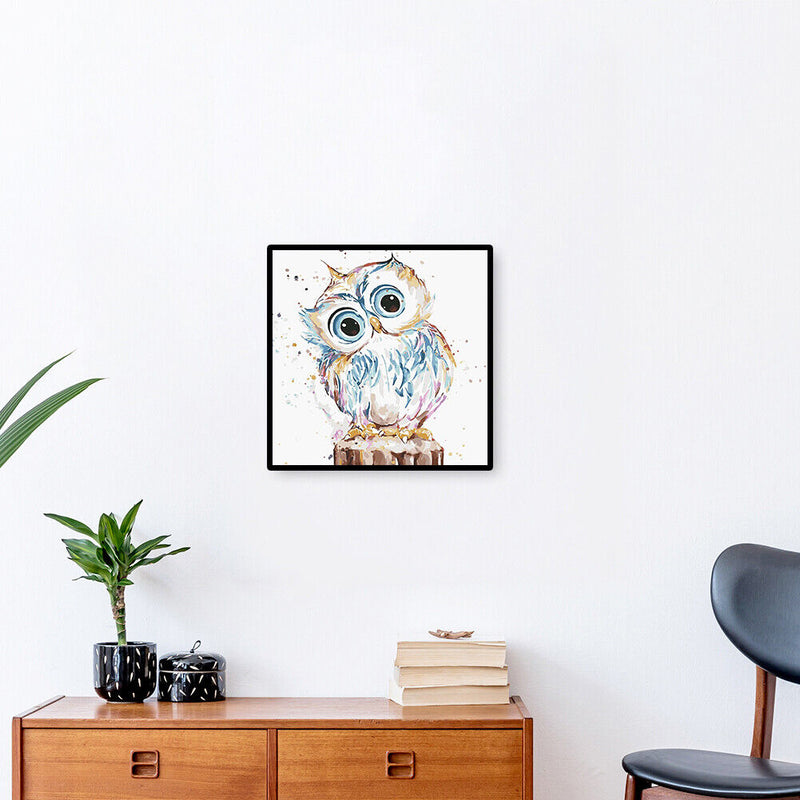 Cute Owl Oil Painting By Numbers Kit DIY Frameless Picture On Canvas Craft