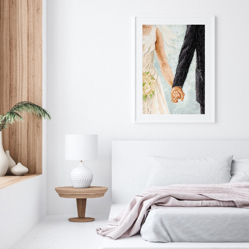 Full Embroidery Holding Hands Stamped 11CT Needlework Sets DIY Cross Stitch Kits