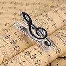 Plastic Musical Note Letter Paper Clip Piano Sheet Spring Holder (Black) Newly