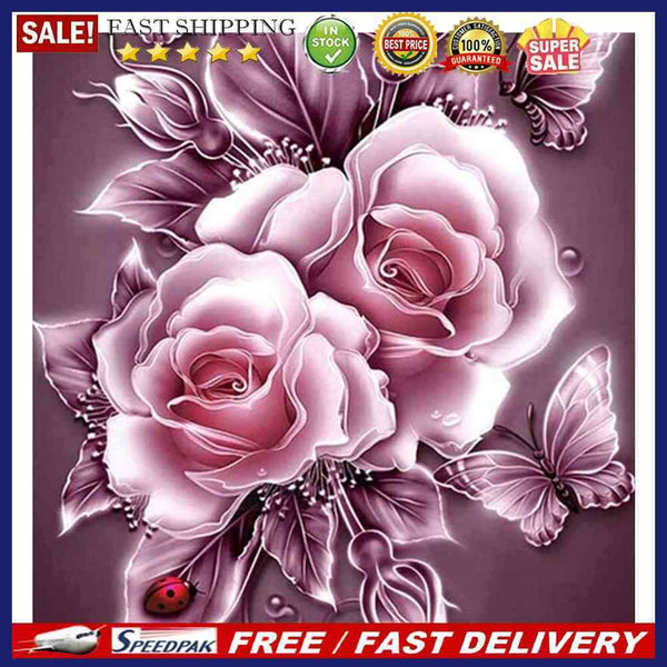 Frameless Oil Paint By Numbers DIY Flower Picture Craft Kit for Living Room