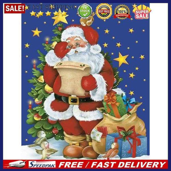 5D Diamond Painting Kit DIY Santa and Gifts Full Round Drill Mosaic Picture Arts
