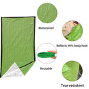 Emergency Tube Tent Shelter Sleeping Bag Blanket for Camping Hike (Green) Newly