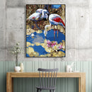 Painting By Numbers DIY Drinking Crane Hand Painted Digital Oil Picture Decor