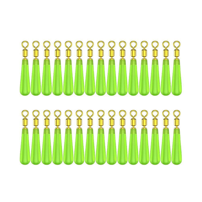 30pcs Copper Head Drift Fish Floats Rotation Buoy Seat Fishing Bobber (L)