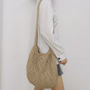 Fashion Knitted Shoulder Bags for Women Large Capacity Shopping Crossbody Bags