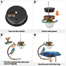 Feeders Solar Crackle Lights Hanging Patio Bird Feeder Solar Bird Feeder