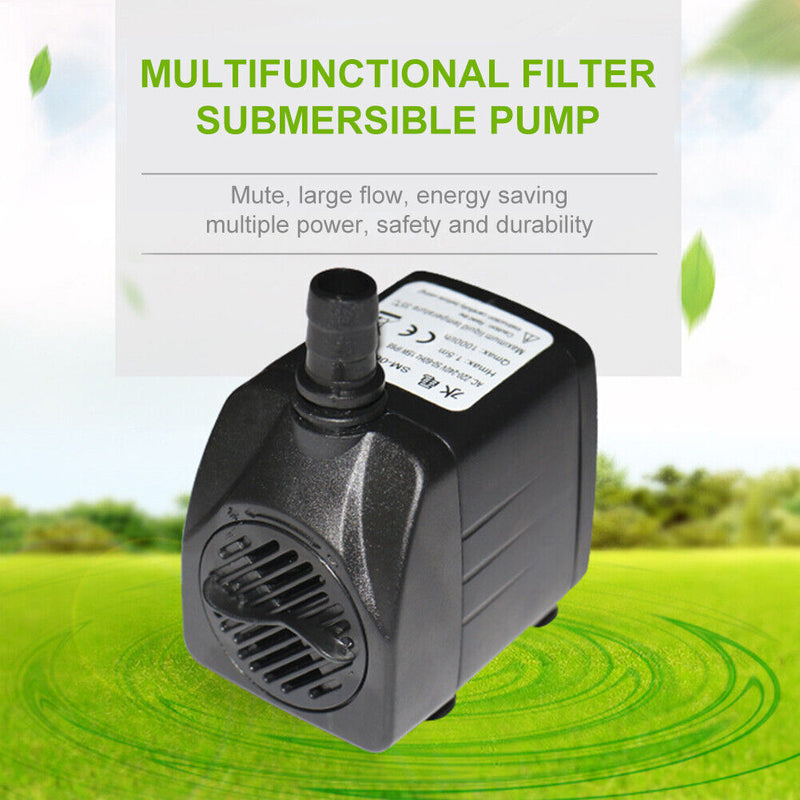 #A 1000L/H 15W Submersible Aquarium Landscape Fish Tank Pond Water Fountain Pump