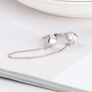 Men Alloy Party Jewelry Chain Rings Multi-layer Punk Rings Open Finger Rings