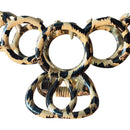 Korean Geometric Shaped Hair Claw for Women Leopard Hair Crab Hairpin Barrettes