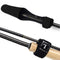 2pcs Fishing Rod Covers Pole Glove Protector+Tie Wrapping Band Belt (Black)